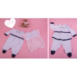 CON PIEDINO T&R COTONE TUTINA FEMM 0/1/3/6 MESI